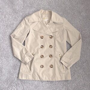 MICHAEL Michael Kors Beige Double Breasted Jacket Coat - Size XS